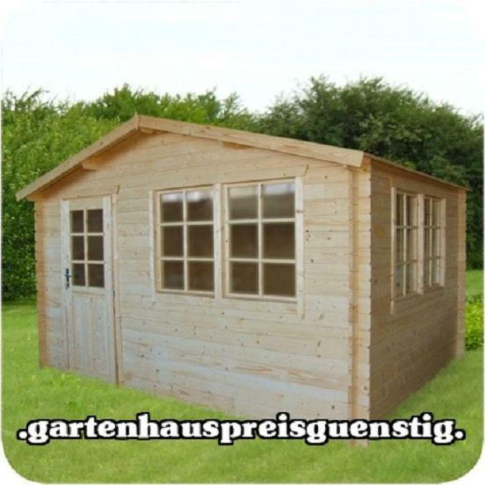 Gartenhaus Blockhaus Gerätehaus Holz 480x300cm, 40 mm, 403942 in Versmold