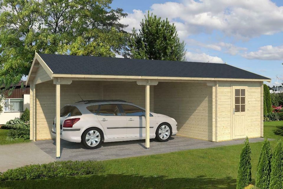 Blockhaus Garage Holzgarage Autogarage Holz 580x390, 40mm 4039203 in Versmold