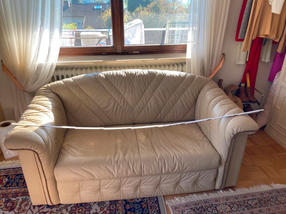 Rolf Benz Design Couch Leder Zweisitzer Schlafcouch in Roßtal