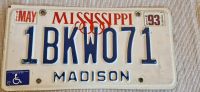 USA Kennzeichen plates Mississippi Madison Rollstuhl Handicapped Nordrhein-Westfalen - Nettetal Vorschau