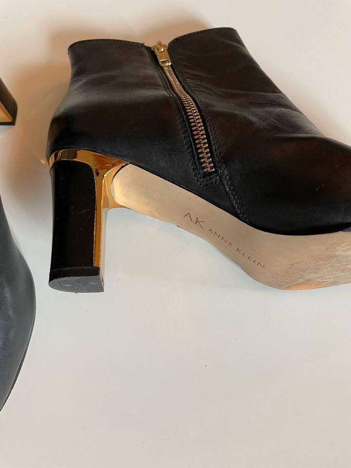 Anne Klein Stiefelette schwarz/gold Gr.38,5 in Kaiserslautern