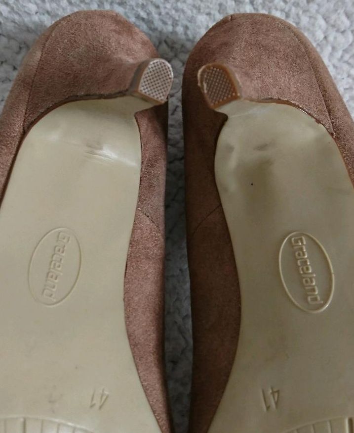 4,50€ Beige Pumps neuwertig Gr. 41 Graceland 9 cm Wildleder Optik in Teltow