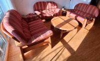 WASA 2-Sitzer-Couch, Kiefernmassivholz, mit sehr schönem Bezug Hessen - Walluf Vorschau