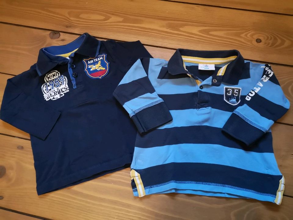 Langarmshirts Polo Kragen 2 Stück Gr.92 in Bernsdorf b Hohenstein-Ernstthal