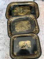3 Tabletts antik Rar stapelbar schwarz 1880er zusammen 140 Euro Bayern - Amberg Vorschau