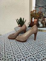 5th Avenue High Heels Gr.38 Echtleder taupe Brandenburg - Cottbus Vorschau
