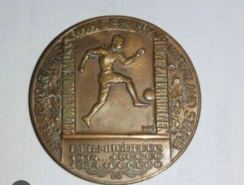 DFB Deutscher Fussball Bund Medaille 1914 - 1924 in Scharbeutz