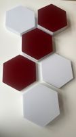 Schallabsorber, Hexagon, Raumakustik, rot/weiß, Akustik, 49 Stück Baden-Württemberg - Karlsruhe Vorschau