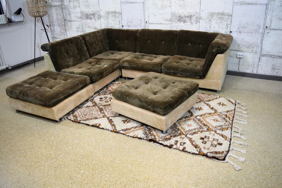 60er 70er Jahre Modular Sofa, Couch, Ecksofa, Sofaelemente. in Hannover