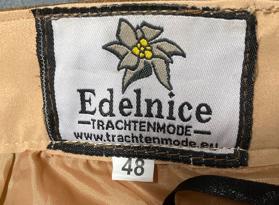 Trachtenlederhose Kniebundhose mittelbraun Gr. 48 (Wildleder) neu in Elsdorf