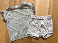 Set T-Shirt und Shorts People Wear Organic 74/80 khaki Sommer Baden-Württemberg - Affalterbach   Vorschau