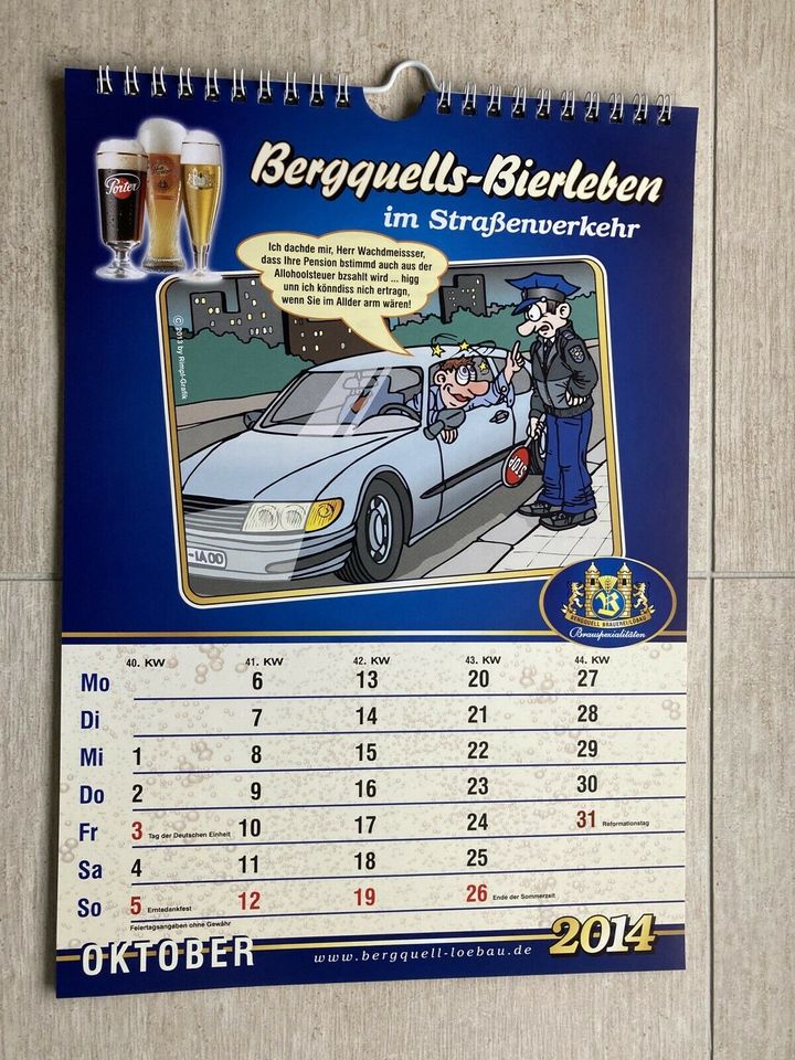 Bier/Kalender/Löbauer Bergquell/2014 in Groß Luckow