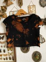 Crop Shirt Cut Out Batik Bleach Acid Zipfel Punk Goa Hippie Hessen - Marburg Vorschau