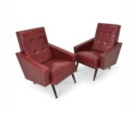 Paar Sessel 2x Lounge Chair vintage 50er 60er rot Skai Rockabilly Clubsessel F-1599 Nordrhein-Westfalen - Lüdinghausen Vorschau