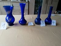 3 blaue Glas-Vasen, Blumen-Vasen vintage (Nr. 2 nicht mehr) Stuttgart - Untertürkheim Vorschau