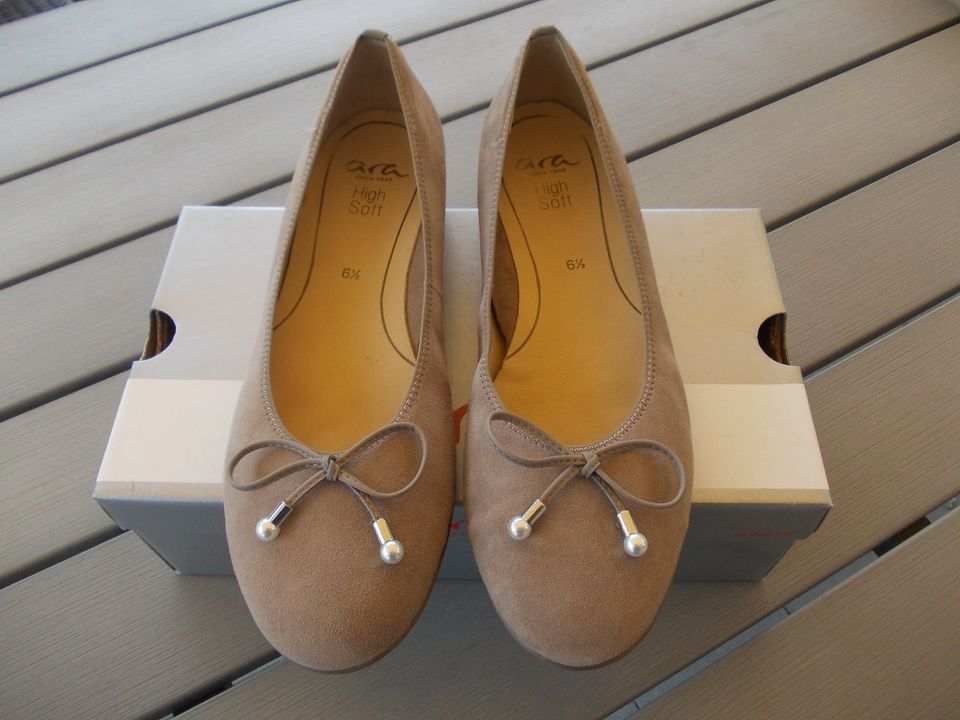 Ballerina ARA-Highsoft,Größe: 39,5, Farbe: Taupe/ Beige, Neu in Braunschweig