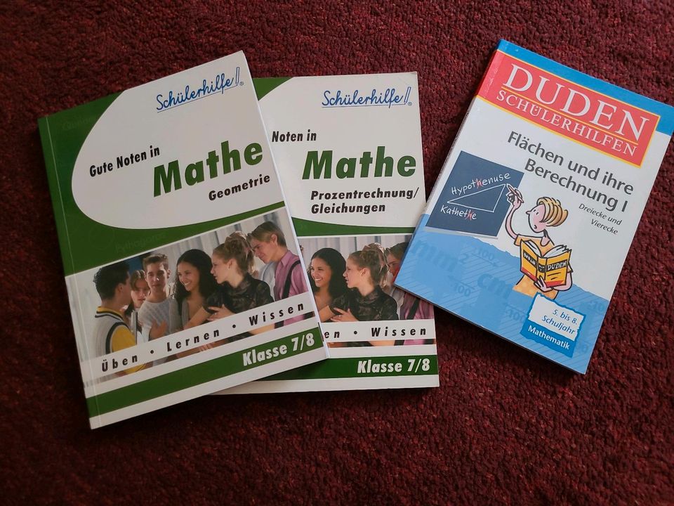 3 x Mathe-Bücher ☆ Schülerhilfe + Duden ☆ 5. - 8. Klasse in Frankfurt am Main