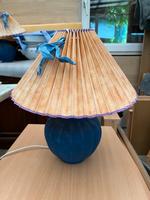 Schirmlampen 2er Set | Nachttischlampe | mit Keramikfuß | blau Thüringen - Mühlhausen Vorschau