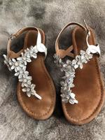 Damen Marco Tozzi Zehensteg-Sandalen weiß He 38 Bayern - Gilching Vorschau