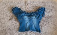 Jeanstop bauchfrei schulterfrei Gr 32 XXS Top Friedrichshain-Kreuzberg - Kreuzberg Vorschau