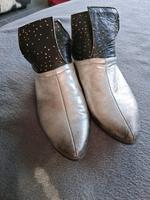 Silberne Damenschuhe,echtes Leder Niedersachsen - Stuhr Vorschau