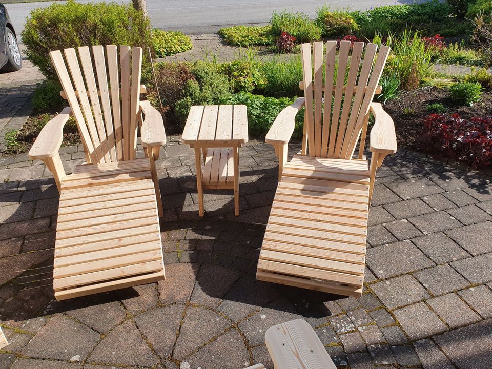 Adirondack Chair Stuhl Bank Gartenstuhl Deckchair  Lärche Holz in Balve