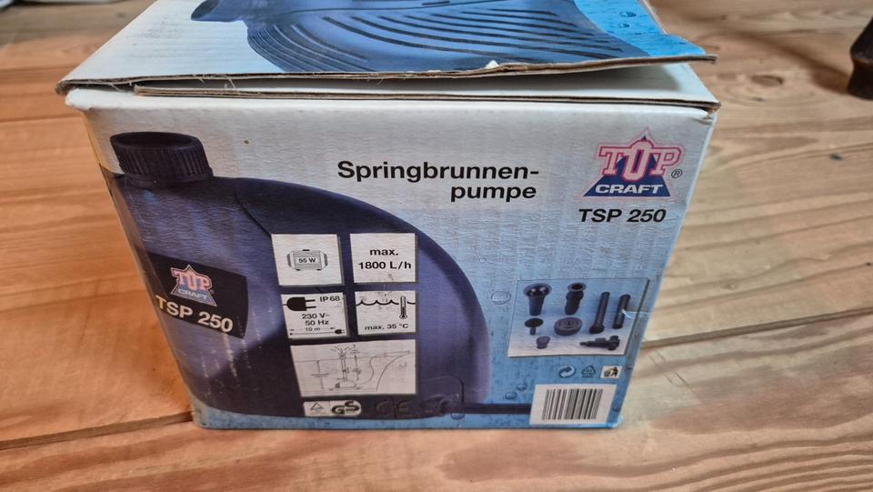 Springbrunnenpumpe Teichpumpe Top Craft TSP 250 neuwertig OVP in Vetschau