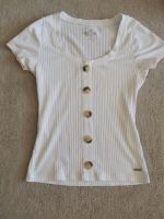 Hollister top shirt Oberteil Bluse weiß gerippt Altona - Hamburg Sternschanze Vorschau