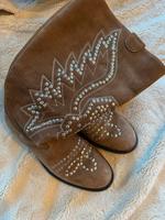 Buffalo Echtleder Stiefel Cowboy Biker Boots mit Nieten Hessen - Lampertheim Vorschau