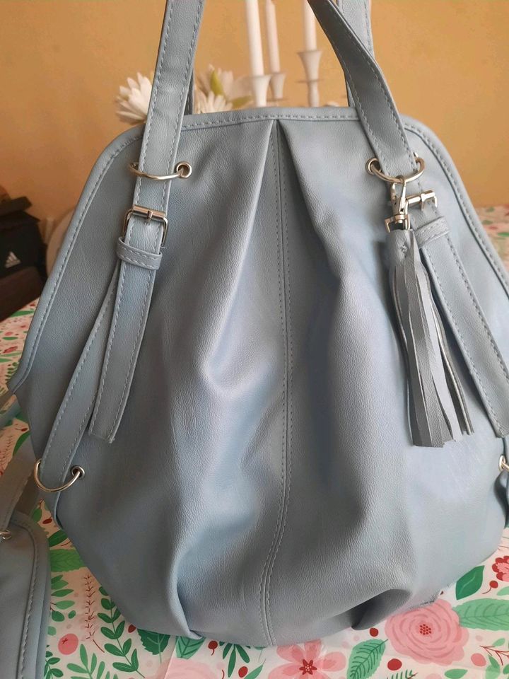 2 x Shopper Bag Handtasche Umhänge Tasche Bag Charme hellblau in Düsseldorf