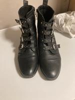Schwarze Leder Stiefeletten Bayern - Seubersdorf Vorschau