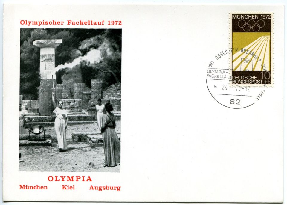 Ansichtskarte Olympia Fackellauf 1972 Rosenheim in Oldenburg