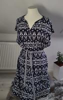 Gr. XL 44 46 Kleid CECIL Blau Weiß Viskose leicht Sommer Batik Baden-Württemberg - Crailsheim Vorschau