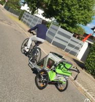 Qeridoo Speedkid2 Fahrradanhänger für 2 Kinder in grün Baden-Württemberg - Pforzheim Vorschau