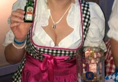 Dirndl Marjo Gr. 40 pink karriert schwarz weiß Bluse Oktoberfest in Espelkamp