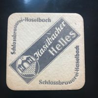 Vintage Bierdeckel Schlossbrauerei Haselbach Bayern - Coburg Vorschau