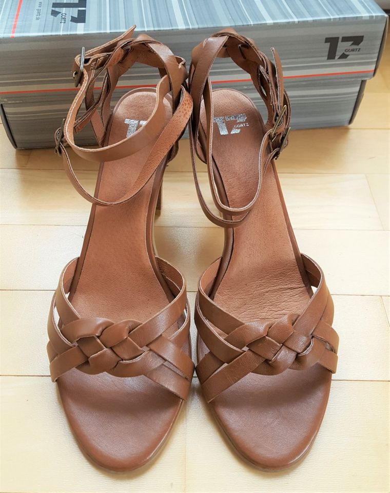 *GÖRTZ* Echt Leder Sandalen Cognac 38 NP59,95€ NEU m.Karton! in Ingolstadt