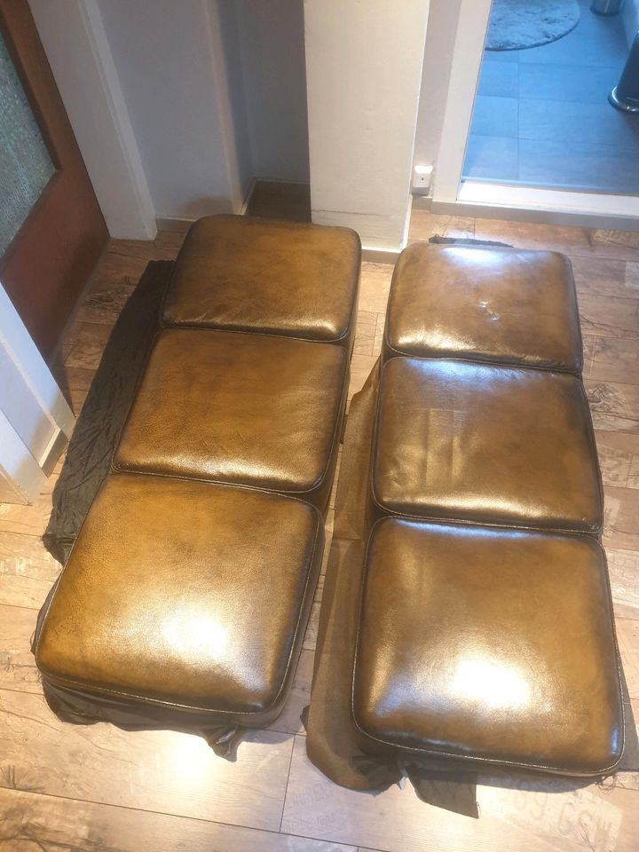 Vintage Retro Leder Couch Sitzbank Wohnmobil Chesterfield Bezug in Sarstedt