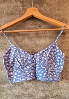 Crop Top mit Blumenmuster Sachsen - Crottendorf Erzgebirge Vorschau