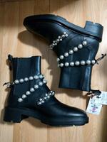 Chunky leder Stiefel Zara 38 Frankfurt am Main - Bornheim Vorschau