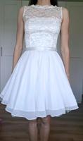 S 36 Hochzeitskleid Damen weiß Creme kurz Swing Hessen - Fulda Vorschau