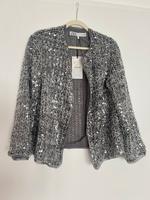 Jacke Pailetten Zara grau Silber Größe S Hessen - Sulzbach Vorschau