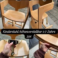 Kinder Baby Stuhl höhenverstellbar Holz massiv 1-7 Jahre Sachsen - Treuen Vorschau