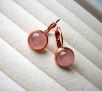 NEU Rosegold Rosenquarz Ohrhänger Ohrringe BluePerdixSchmuck Sachsen-Anhalt - Eilsleben Vorschau