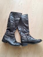 Schicke Damen-Stiefel, schwarz, Marke: Marco Tozzi, Gr. 38 Sachsen - Plauen Vorschau
