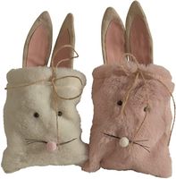 2 Set Osterbeutel Weiß Pink Flauschig 18cm - Ostergeschenk Ostern Nordrhein-Westfalen - Heiden Vorschau