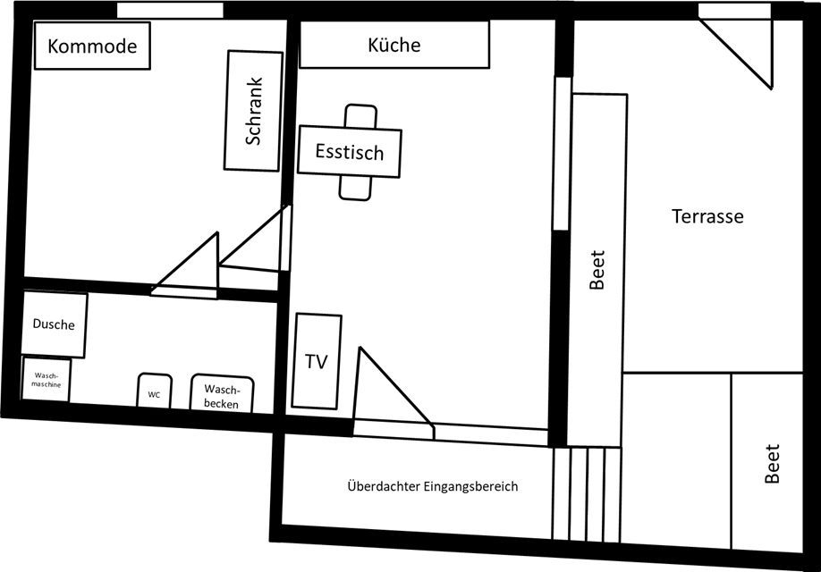 Einliegerwohnung mit separatem Eingang und Terrasse in Leonberg in Leonberg