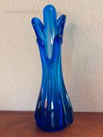 Glas Vase blau Fingervase Zipfelrand vintage 70er design TR Niedersachsen - Göttingen Vorschau