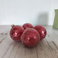 Weihnachtskugeln Baumschmuck 4x rosa altrosa rose Stern Glitzer Baden-Württemberg - Leinfelden-Echterdingen Vorschau