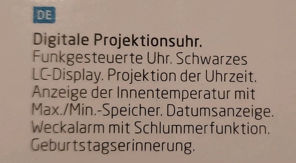 Digitale Funkuhr * mit Projektionsfunktion * Neu in Kleinostheim